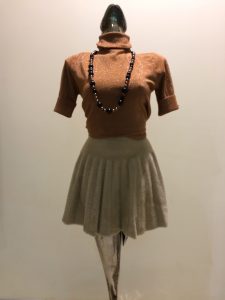 sukňa béžová pletená