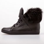 Black Lace Up Furry Boots