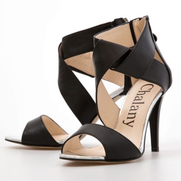 Black Strappy Sandals CHALANY