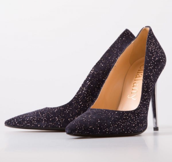 Midnight Blue Pumps With Metal Particles CHALANY