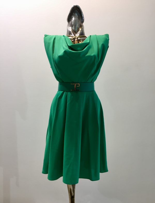 Šaty zelené s opaskom